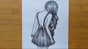 ▻ used things ▭▭▭▭▭▭▭ 1. How To Draw A Girl With Pencil Sketch Step By Step Youtube