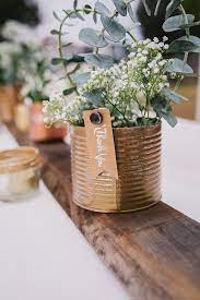 Diy Wedding Ideas Rustic Wedding Diy Painted Tin Cans Cheap Wedding Flowers
