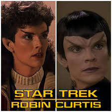 They were all beautiful actresses and... . ...played strong characters in a  Star Trek series. . The original series had Nyota Uhura played by Nichelle  Nichols, who broke many professional barriers as