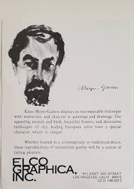 Original Watercolor and Charcoal Painting Signed Klaus Meyer