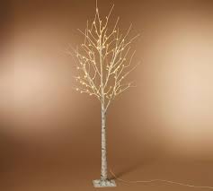Light Up Led Faux White Birch Trees Pottery Barn