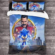, sonic the hedgehog speed twin size flat sheet, fitted sheet, and one standard pillowcase. Buy Bedding 3 Piece Twin Bed Sheets Set Sonic The Hedgehog Lightweight Printed Quilt Cover Sonic Sonic The Hedgehog Sega Video Games With With Zipper Closure Ultra Online In Lebanon B0871933fs