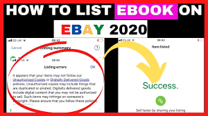How To List Ebook On Ebay 2020 International [Make Money Online] - Youtube
