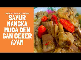 Bagi anda penggemar makanan berkuah dan berserat, mungkin tidak ada salahnya mencoba resep yang satu ini. Resep Favorit Keluarga Sayur Nangka Muda Dengan Ceker Ayam Youtube