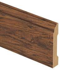 Baseboards are also available in ash, birch, hickory, pine, white oak, quartered oak, mahogany. Zamma Highland Hickory 9 16 In Thick X 3 1 4 In Wide X 94 In Length Laminate Base Molding 013041538 The Home Depot