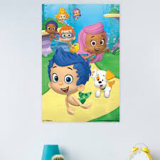 Roommates bubble guppies wall decals bundle ~ 44 pc bubble guppies room decor with bubble guppies stickers and tattoos plus paw patrol coloring (roommates bubble guppies) 1 offer from $14.95. Trends International Bubble Guppies Group Paper Print Wayfair