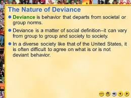 The Nature Of Deviance Deviance Is Behavior That Departs From Societal Or Group Norms Deviance Is A Matter Of Criminology Philosophy Of Science Social Science