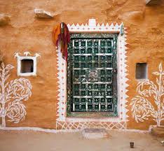 Village House Wall Paintings Rajasthan India Home Wall Painting Indian Wall Art Village House Design