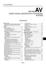 Red/yellow stereo antenna trigger wire: 2006 Nissan X Trail Audio Visual System Section Av Pdf Manual 94 Pages