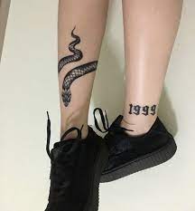 Snake Tattoo Wrapped Around The Ankle Tattoo 1999 Tattoos 1999 Ankle Tattoo