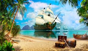 О книге остров сокровищ / treasure island. Pirate Treasure Island Beliebte Fototapete Photowall
