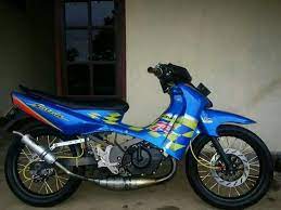 Modifikasi motor satria 2 tak pada shockbeker modifikasi motor via jual trail bebek modifikasi basic satria sukabumi lapak motor via pinterest.com. 32 Ide Satria 120 R Hiu Motor Jalanan Stiker Mobil
