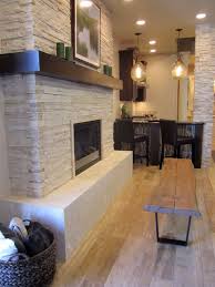 A Rustic But Modern Fireplace Thetileshop Stacked Stone Fireplaces Modern Fireplace Home Fireplace