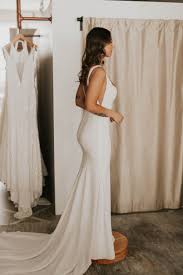 Our Gown Crush From Designer Alyssa Kristin The Sydney Gown A Be Bridal Shop Wedding Dresses Backless Wedding Dress Bridesmaid Dress Sizes
