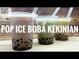 Pop Ice Boba Bubble Kekinian Yang Enak Menyegarkan Dapur Kiki Versi High Youtube Boba Minuman Dapur