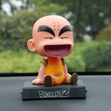 Goku Kuririn Shaking Head Bonecas Esculturas Anime