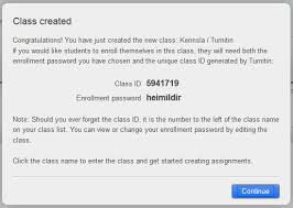 3) using the class id and enrollment password provided create an account. Http Www Ru Is Media Skjol Bokasafn Introduction To Turnitin For Teachers Hdh Pdf