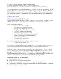 People in these groups can book an appointment using the provincial booking system once they become eligible. Http Taddlecreekfht Ca Wp Content Uploads 2021 04 Covid 19 Vaccine Faq April 7 2021 Pdf