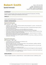 How to start an email in spanish. Spanish Instructor Resume Samples Qwikresume