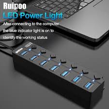Usb Hub 3 0 High Speed 4 7 Port Usb 3 0 Hub Splitter Onoff Switch With Euus Power Adapter For Macbook Laptop Pc Hub Usb 3 0 Discount 35 Usb Hub Usb Pc Laptop