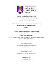 Jika memungkinkan, mintalah bantuan seseorang yang memahami topik artikel jurnal tersebut untuk membaca draf ulasan anda dan memberikan umpan balik yang membangun. Ulasan Jurnal Fakulti Pengurusan Maklumat Universiti Teknologi Mara Uitm Kampus Puncak Perdana Ijazah Sarjana Muda Sains Maklumat Kepujian Course Hero