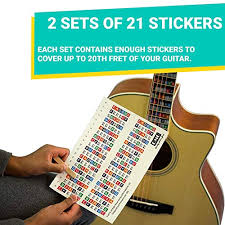 A, b, c, d, e, f, and g. Color Coded Guitar Fretboard Stickers Learn To Play Guitar And Music Theory Suitable For All Levels Two Sticker Sets Made In Usa Pricepulse