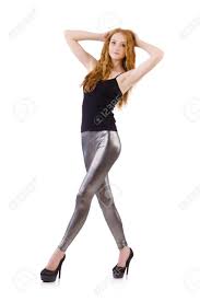 Young Redhead Girl In Tight Leggings Stock Photo Picture And Royalty Free Image Image 24921307