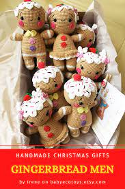 Crochet Gingerbread Man Girl And Boy Made To Order Etsy Crochet Christmas Decorations Felt Toys Patterns Stuffed Toys Patterns