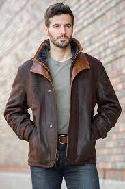 Jack Frost Leather Coat With Shearling Lining Leather Coat Jack Frost Shearling