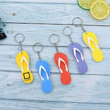 Back, upper torso, head and neck: 100pcs Lot Eva Slipper Keychain Summer Splint Drag Keyring Eva Fishing Buoys Key Chain Flotage Key Ring Diy Logo Key Chains Aliexpress