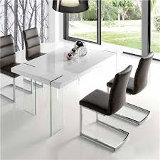 Save space and make more room for unexpected guests with our extendable dining table and chairs. M 034 Dining Table White Lacquer And Argos Glass Amazon Co Uk Home Kitchen
