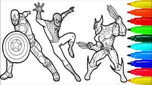 Discover all our printable coloring pages for adults, to print or download for free ! Spiderman Iron Man Deadpool Captain America Wolverine Coloring Pages Superheros Coloring Pages Youtube