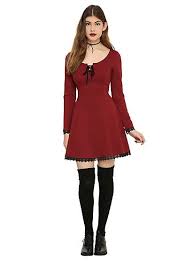 Black And Burgundy Dress Burgundy Velvet Lace Up Lace Trim Dress Lace Trim Dress Lace Front Dress Burgundy Dress
