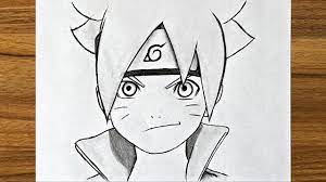 How to draw Boruto Uzumaki step by step || Easy anime drawing || Easy  drawing for beginners - YouTube