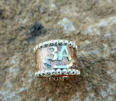 Cattle Brand Ring Western Copper And Silver Ring Cattle Brands Silver Rings Western Wedding Rings