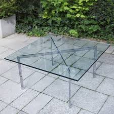 Mies van der rohe's barcelona coffee table displays the pure compositional structure that epitomizes modern architecture. Mies Van Der Rohe Barcelona Coffee Table By Knoll International Schlicht Designmobel