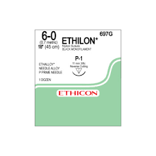 Ethicon Ethilon 18in Size 6 0 Nylon Suture With P 1 Needle