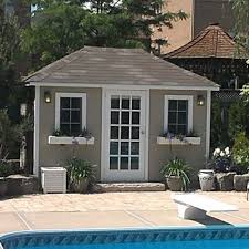 Yorktown 8 Ft X 12 Ft Canexel Storage Shed Sand Backyard Sheds Shed Garden Storage Shed