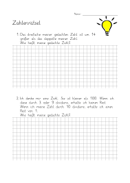 Free 4th mental multiplication worksheets, including multiplication tables and multiplication facts practice, multiplying single digit numbers by. Zahlenratsel Klasse 3 U 4 Knifflig Mit Losungen Unterrichtsmaterial Im Fach Mathematik Zahlenratsel Erste Klasse Bruchrechnen