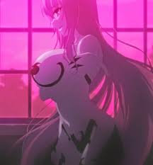 navi (dragonar), seikoku no dragonar, anime screenshot, stitched,  third-party edit, 10s, 1girl, breasts, large breasts, long hair, night,  pink eyes, pink hair, shiny skin, sideboob, smile, window - Image View - |