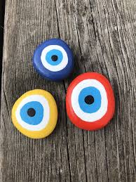 Evil Eye Hand Painted Rocks Stones Boyali Kayalar Yaratici Elisi Fikirleri