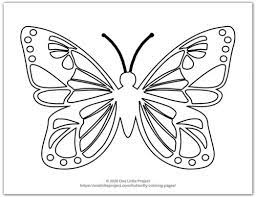 Nine free printable butterfly coloring pages that include five sets of small butterflies and four large butterflies. Butterfly Coloring Pages Free Printable Butterflies One Little Project