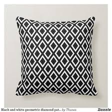 Black And White Decorative Pillows Black And White Geometric Diamond Pattern Throw Pillow Zazzle Com Geometric Diamond Pattern Patterned Throw Pillows Throw Pillows
