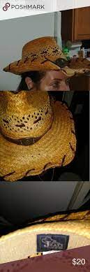 Jhats Cowgirl Straw Hat One Size Leather Hat Bands Leather Hats Straw Hat