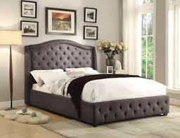 Upholstered platform bed king with footboard nursing diagnosis. Arched Wing Back Button Tufted Headboard Upholstered Button Tufted Platform Height Footboard And Bolt On Side Upholstered Beds Furniture King Upholstered Bed