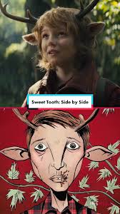 Who’s your favourite hybrid? 🦌 Sweet Tooth characters side by Side with  the comics #netflixseries #comicbook