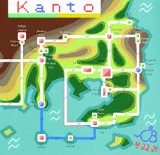 It forms a joint landmass with the contiguous region of johto, and (as revealed by the radio show sinnoh sound) are located south of the sinnoh region. Kanto Region Map Redraw By Cherryberrygoo Fur Affinity Dot Net
