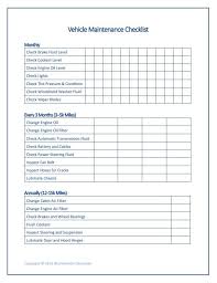 Free Printable Car Maintenance Checklist Car Maintenance Maintenance Checklist Car Checklist
