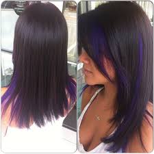 Purple Peekaboos Thinking About Maybe Doing This Or Something Like This Some Purple Tips Peekaboo Hair Gorgeous Hair Dark Hair With Highlights