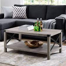 The most common white wash coffee table material is linen. Woven Paths Magnolia Metal X Coffee Table Grey Wash Walmart Com In 2021 Coffee Table Coffee Table Wood Coffee Table Farmhouse